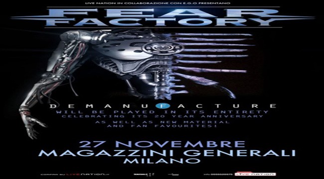 Fear Factory a Novembre a Milano: tutte le informazioni sul concerto