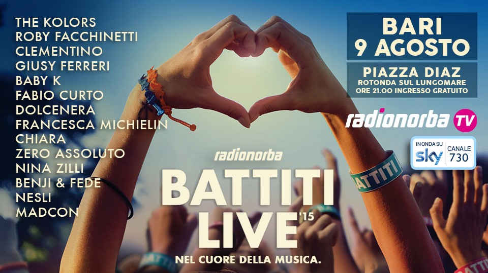 Battiti Live 2015 Bari, diretta serata finale: tutte le esibizioni e i cantanti