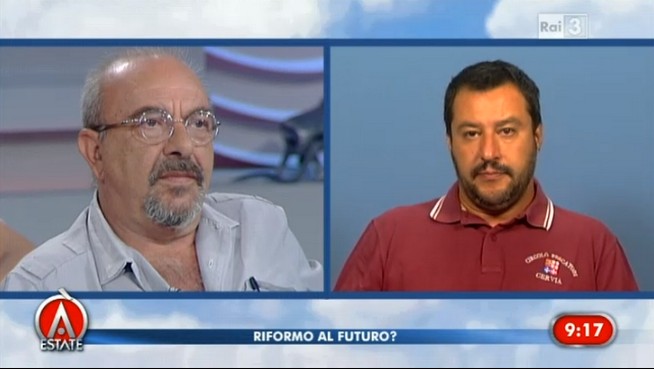 Agorà, Vauro contro Salvini: “Lo disprezzo, non parlo con lui”. Poi attacca la Bortone e sbotta: “Cogli*ni che non siete altro!”