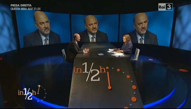 In Mezz’Ora | 20 settembre 2015 | Annunziata intervista (sulle uova) Moscovici