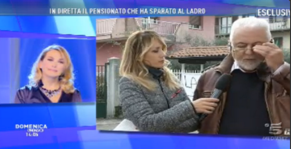 Domenica Live: il pensionato Francesco Sicignano tra lodi a Matteo Salvini e l’appello a una legge chiara