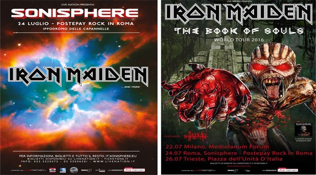 Iron Maiden a Milano, Roma e Trieste nel 2016: tutte le informazioni sui concerti