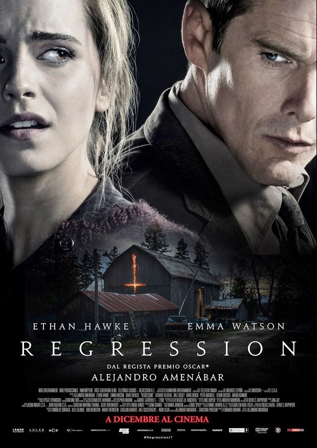 Regression: poster italiano e foto del thriller-horror con Emma Watson