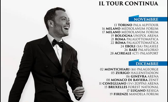 Tiziano Ferro, European Tour 2015 confermato dopo gli attentati a Parigi