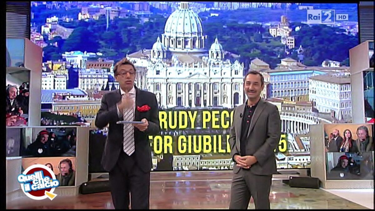 Quelli che il Calcio, Pantani ricicla l’excuse manager di Expo 2015 per il Giubileo