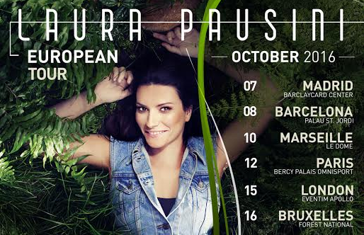Laura Pausini, Simili European Tour 2016: date concerti e info
