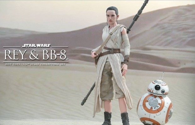Star Wars 7: set action figures “Rey & BB-8” by Hot Toys