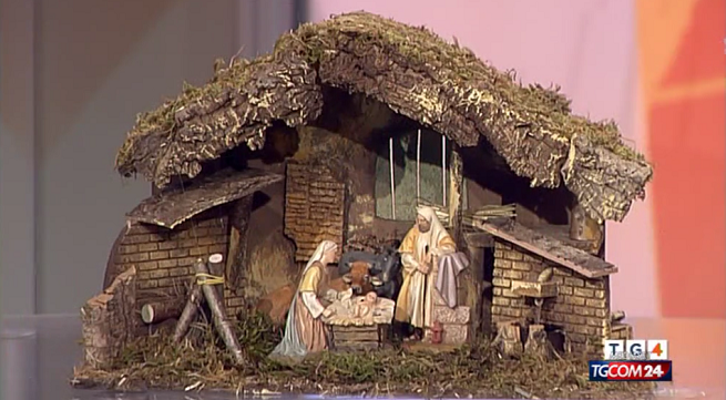 Tg 4, presepe in studio