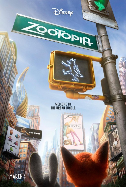 Zootropolis: locandine del film d’animazione Disney