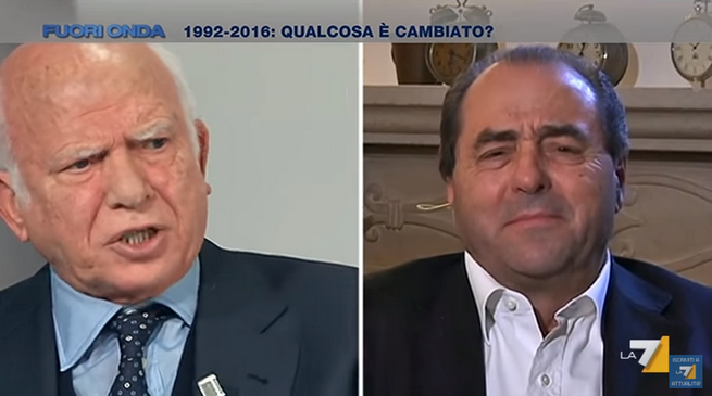 Fuori Onda, Cirino Pomicino contro Di Pietro: “Ignorante, mascalzone” (VIDEO)