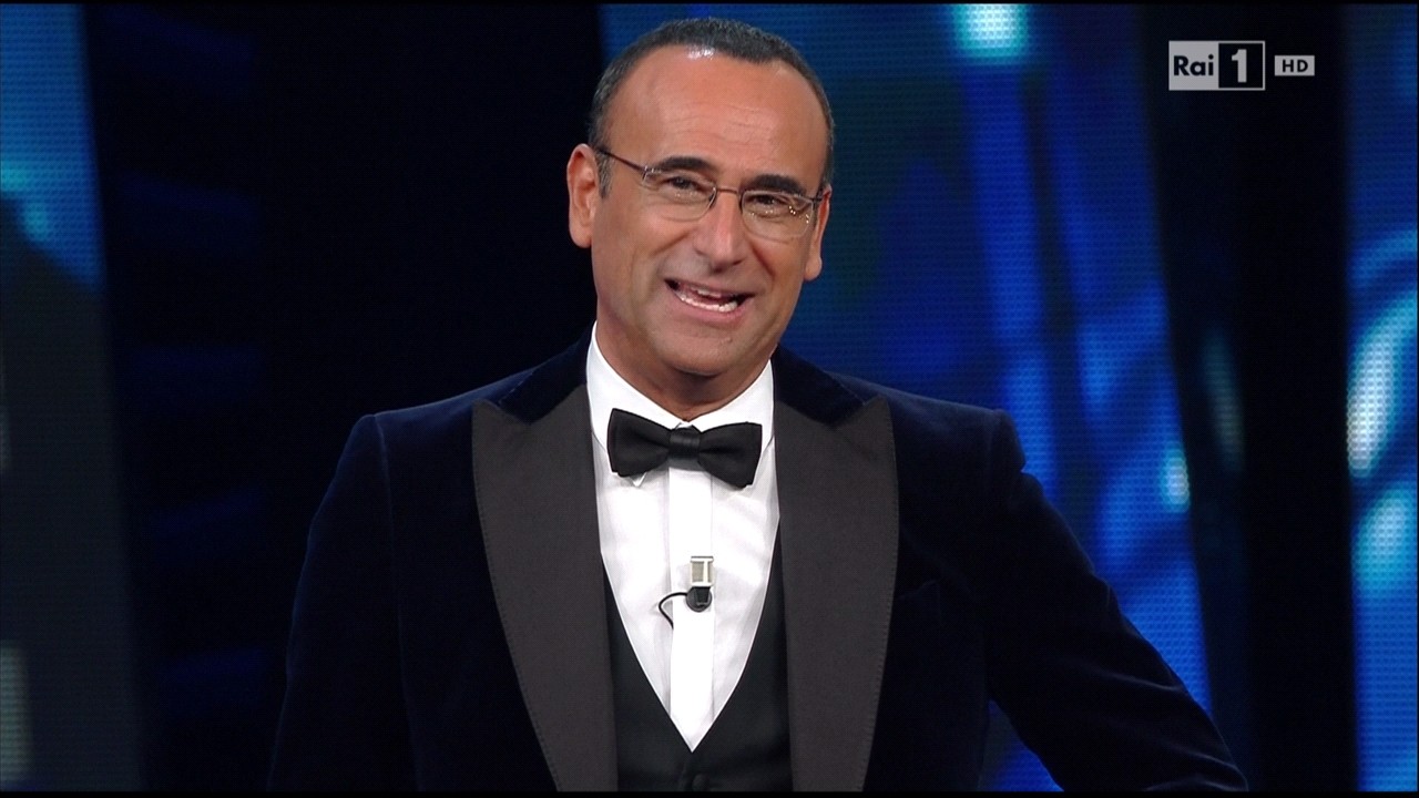 Sanremo 2016, ascolti serata finale: Conti non soffre Juve-Napoli (ma cala dopo mezzanotte)