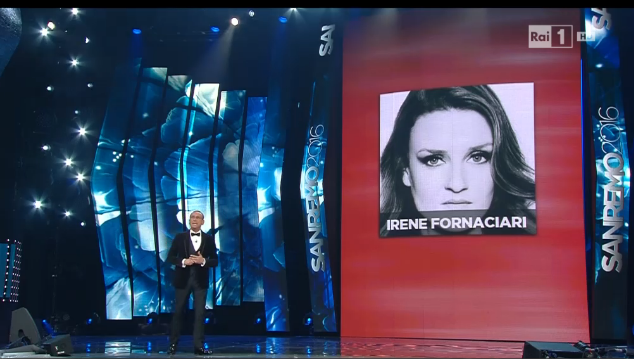 Sanremo 2016, Irene Fornaciari in gara