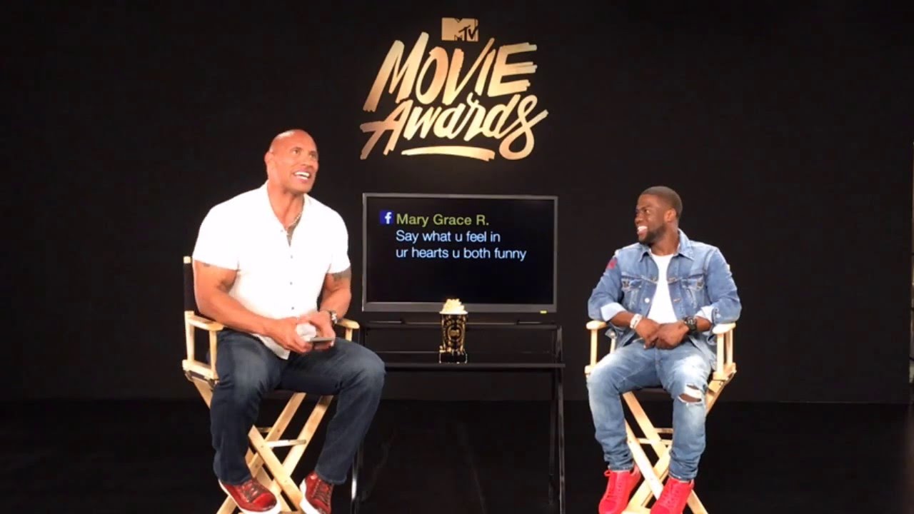 2016 MTV Movie Awards: Live Promo Shoot With Dwayne Johnson & Kevin Hart