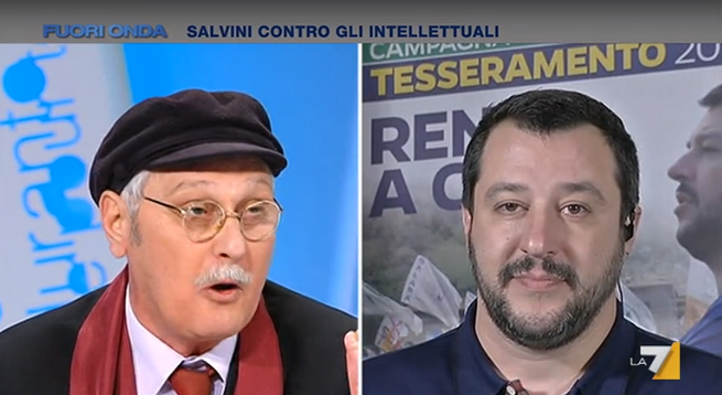 Fuori Onda, lite Salvini-Pennacchi (VIDEO)