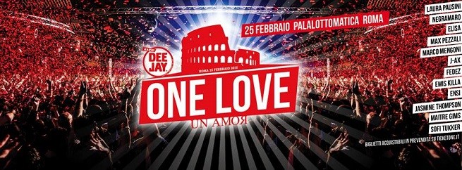 Radio Deejay – One Love Un Amor, la festa/concerto a Roma: ospiti