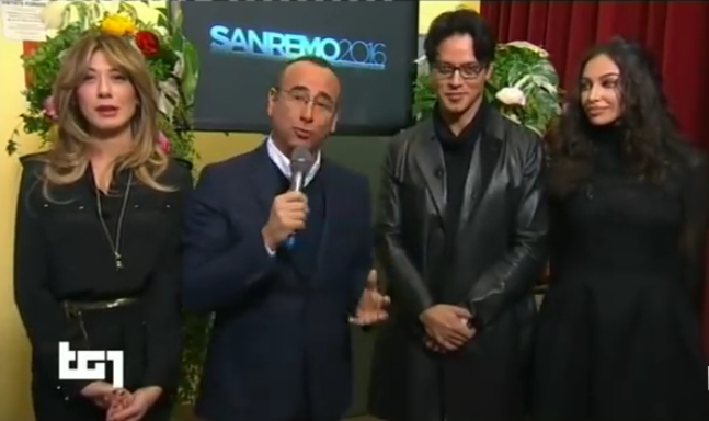 Sanremo 2016 conferenza stampa | Gabriel Garko, Carlo Conti, Virginia Raffaele e Madalina Ghenea | Dichiarazioni