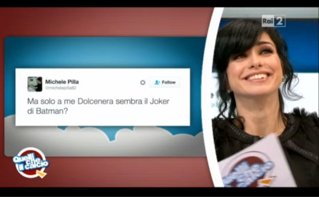 Quelli che il calcio, i mean tweets contro Dolcenera
