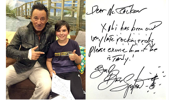 Bruce Springsteen scrive la giustificazione per il fan di 9 anni: “Cara maestra, era al mio concerto”