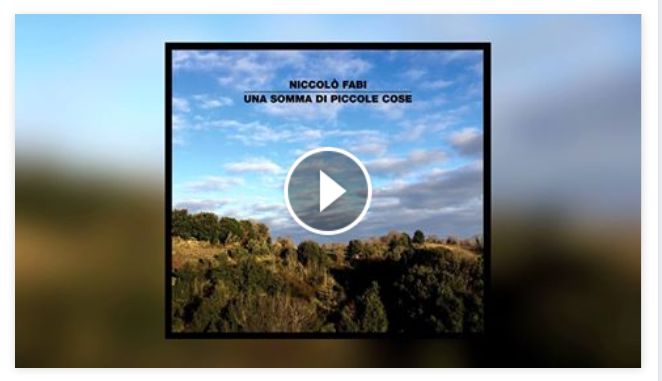 Niccolò Fabi, Una somma di piccole cose: testo e audio [ascolta la canzone]
