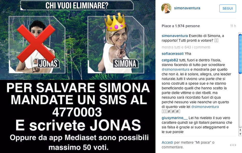 Isola dei Famosi 2016, Ezio Greggio, Facchinetti e Luxuria lanciano #forzasimo