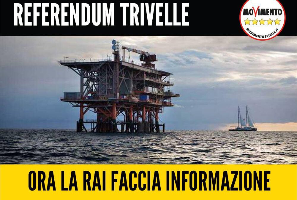 Rai, le tribune per il Referendum Trivelle: tutti gli appuntamenti tv