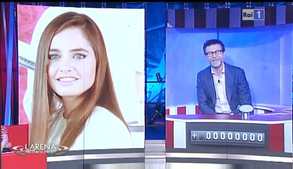 Rischiatutto, Matilde Gioli valletta di Fabio Fazio