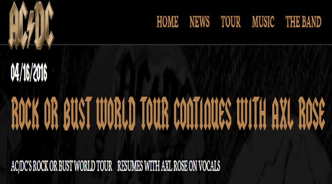 Axl Rose con gli AC/DC: tour europeo ufficializzato