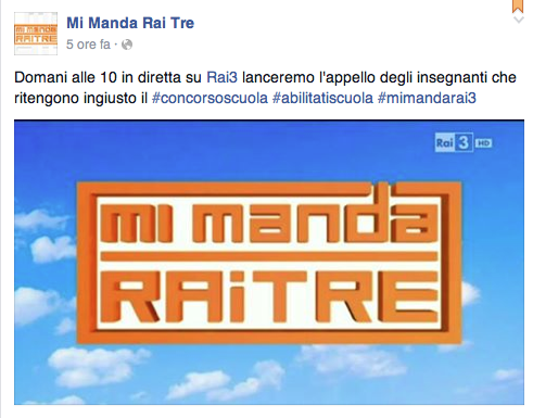 Mi Manda Rai3, Elsa Di Gati via social: “Darò voce alle proteste del Concorso della scuola”