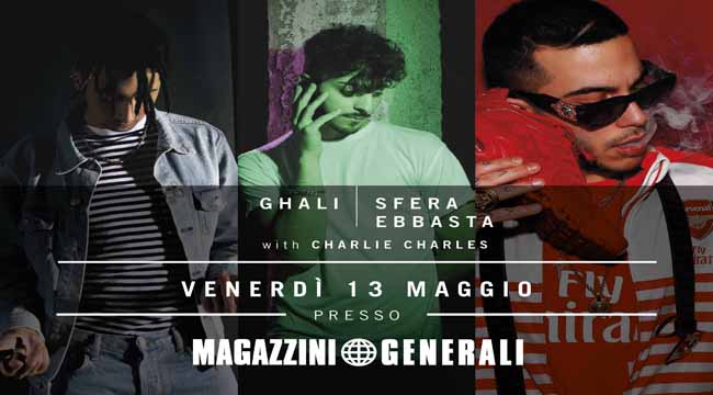 Sfera Ebbasta e Ghali insieme ai Magazzini Generali il 13 Maggio