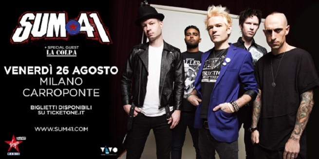 I Sum 41 tornano in Italia per un’unica data al Carroponte