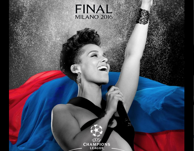 UEFA Champions League 2016, Alicia Keys si esibirà nella finale del 28 maggio