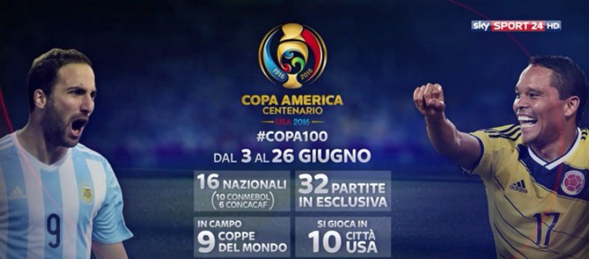 Copa America 2016 in esclusiva su Sky, palinsesto: Cambiasso commentatore