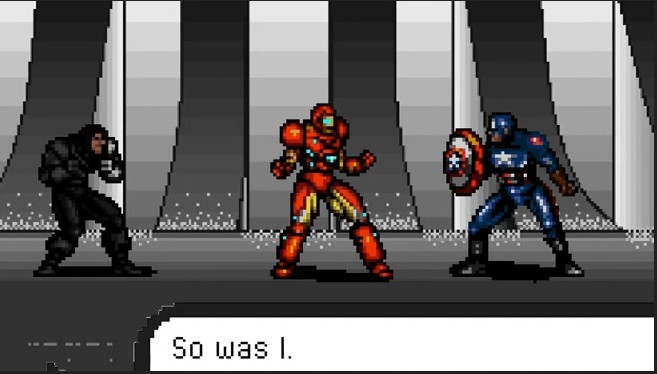 Captain America: Civil War – trailer videogame a 8 bit