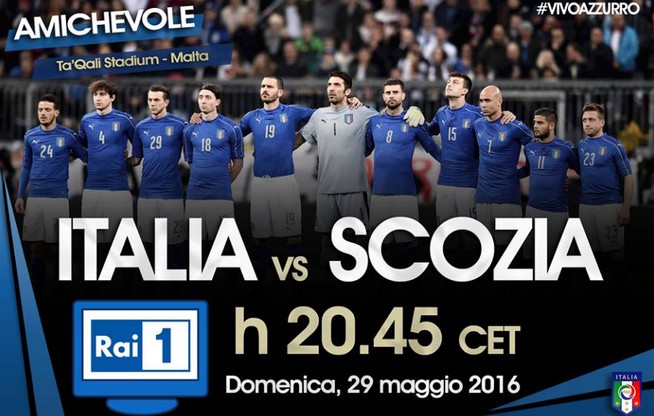 Italia-Scozia, in diretta su Rai1 l’amichevole pre Europei