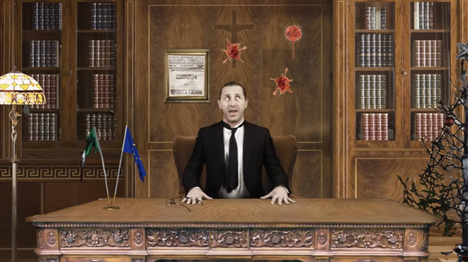 Povia, Era meglio Berlusconi: testo e video