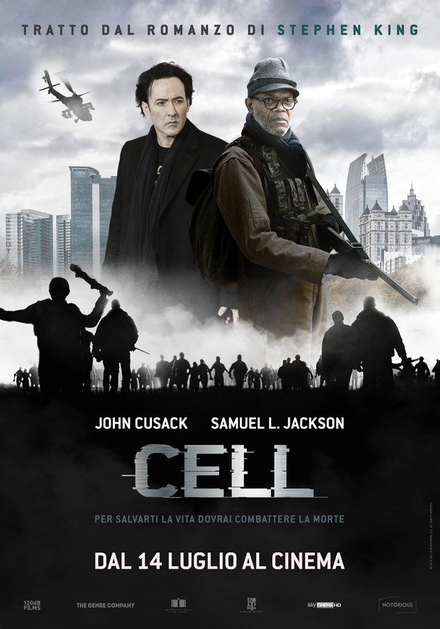 Cell di Stephen King: foto e locandina italiana del film horror con Samuel L. Jackson