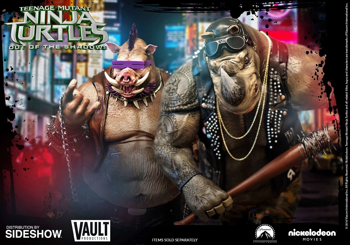 Tartarughe Ninja 2: nuove statue Sideshow dei mutanti Bebop e Rocksteady