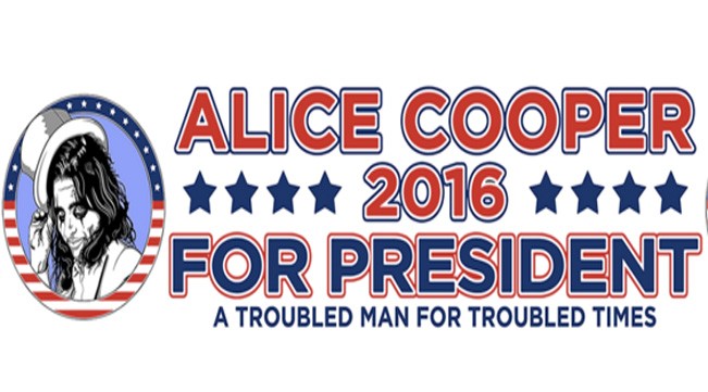 Alice Cooper si candida presidente in America e Inghilterra