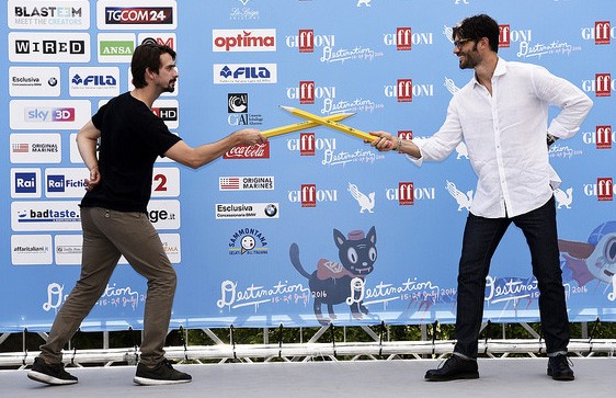 Giulio Berruti e Davide Iacopini da Squadra Antimafia 8 al Giffoni 2016