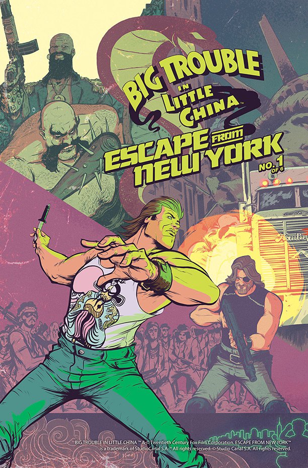 Grosso guaio a Chinatown e 1997: Fuga da New York – cover del fumetto crossover