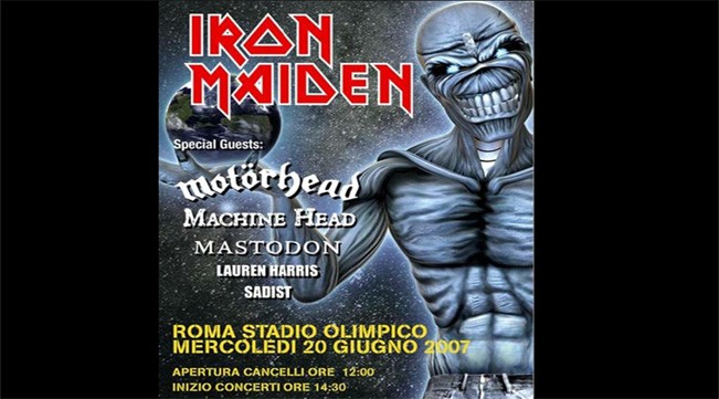 Iron Maiden allo Stadio Olimpico di Roma nel 2007 (amarcord in attesa del Sonisphere Roma 2016)