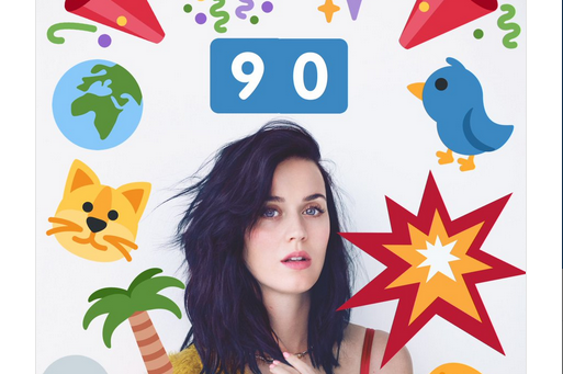 Katy Perry, la più seguita su Twitter con 90 milioni di followers