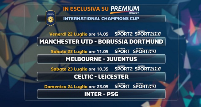 International Champions Cup 2016 su Premium: tutte le partite