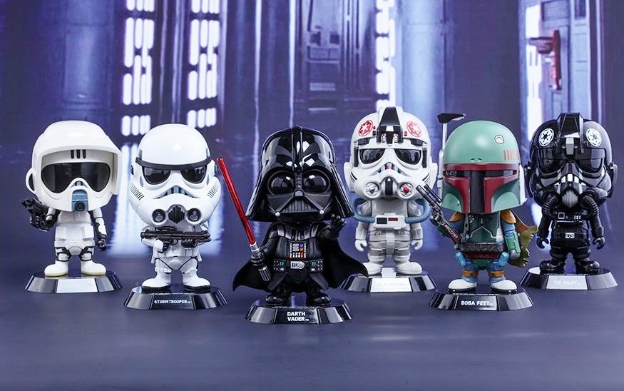 Star Wars: nuove statuine bobblehead Hot Toys di Darth Vader, Boba Fett e Stormtrooper