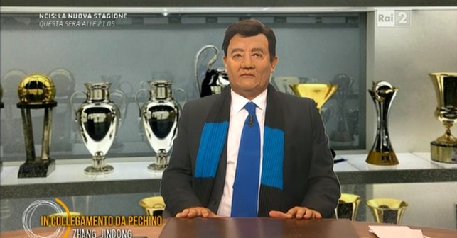 Quelli che il calcio, Max Giusti imita il presidente dell’Inter Jindong e Massimo D’Alema (VIDEO)