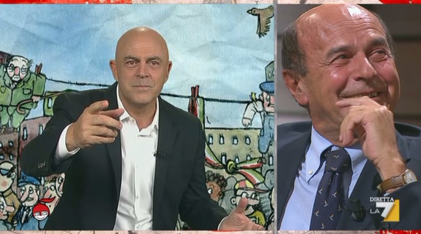 Maurizio Crozza a DiMartedì del 13 settembre 2016: “Giova, occhio, l’ultima volta che hai ospitato Giannini a Raitre ti ha fregato lo studio!” (VIDEO)