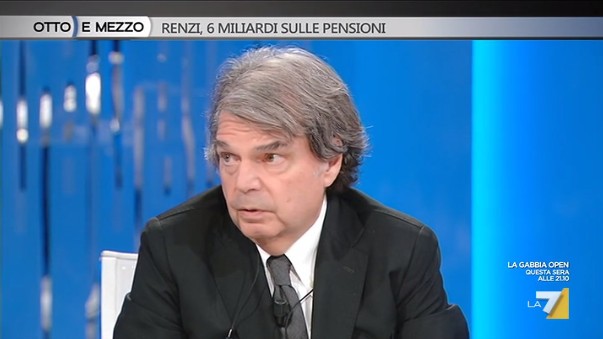 Brunetta su La7 “buffone” con “problemi psicologici” a L’Aria che tira, poi lite con Gruber a Otto e mezzo (VIDEO)