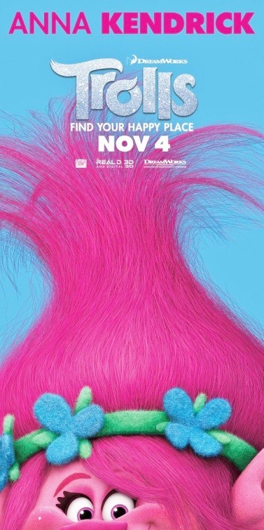 Trolls: locandine del film d’animazione