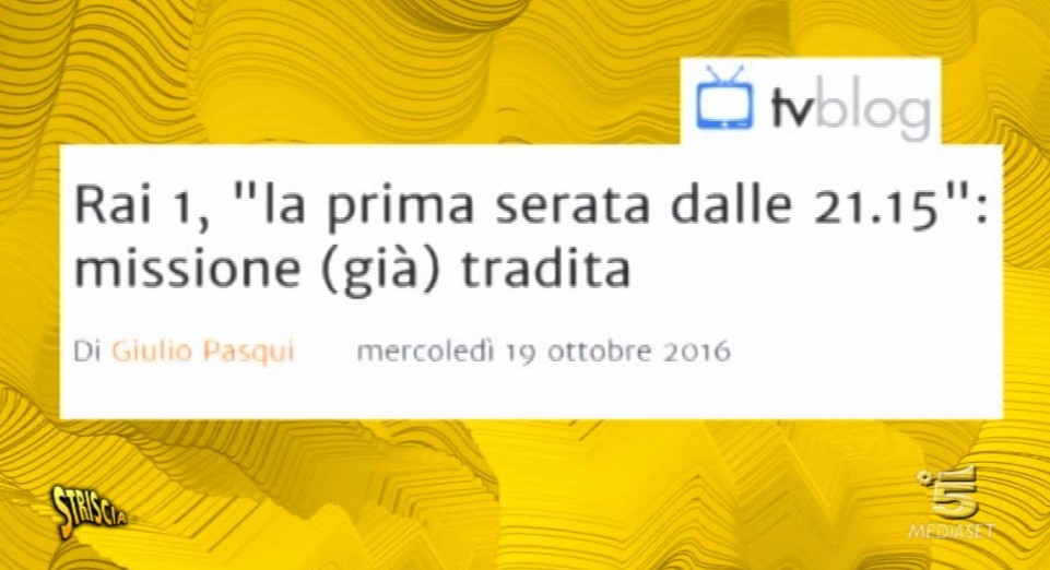 Striscia la notizia attacca la Rai per l’inizio ritardato della prima serata (VIDEO)