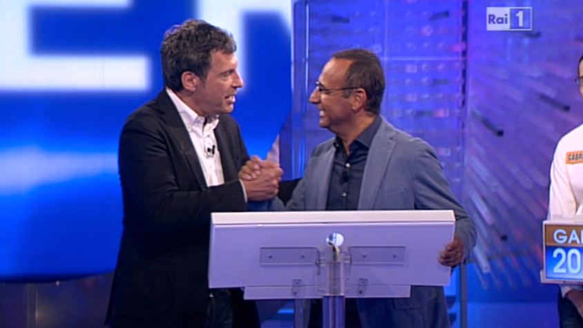 Rai 1, L’Eredità – Speciale Airc il 2 novembre: conducono Frizzi e Conti insieme, concorrenti vip